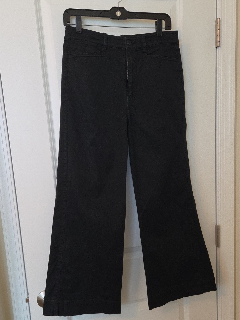 Proenza Schouler Black Cropped Cotton Twill Culottes - Picture 2 of 9